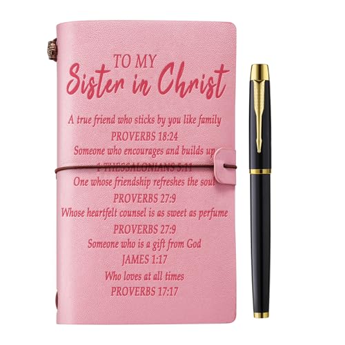 Journal en cuir pour sœur chrétienne carnet de notes de foi - 2