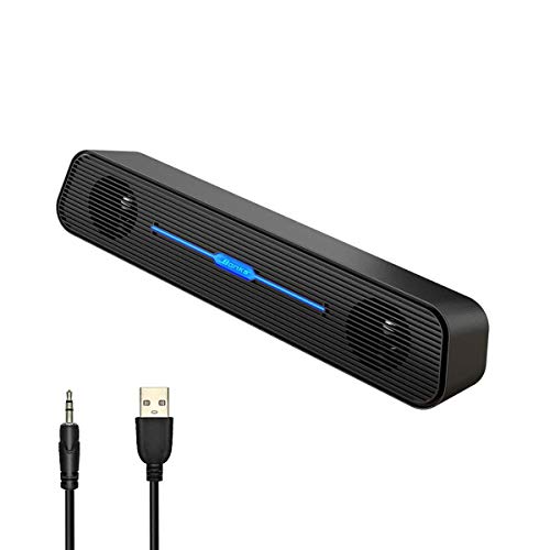 Altavoces USB para ordenador, mini altavoz MONON Soundbar USB Power Computer
