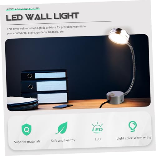 Luz de lectura flexible Veemoon con aplique LED orientable de pared 5