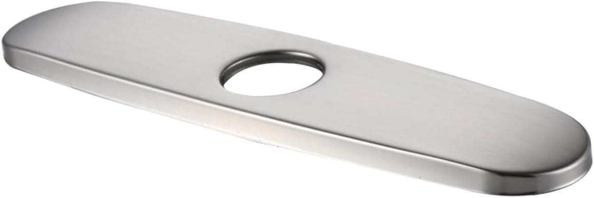 Stainless Steel Kitchen Sink Hole Cover Faucet Hole Escutcheon Plate Brushed Silver Deck Plate Seal Easy Installation Kitchen Accessory