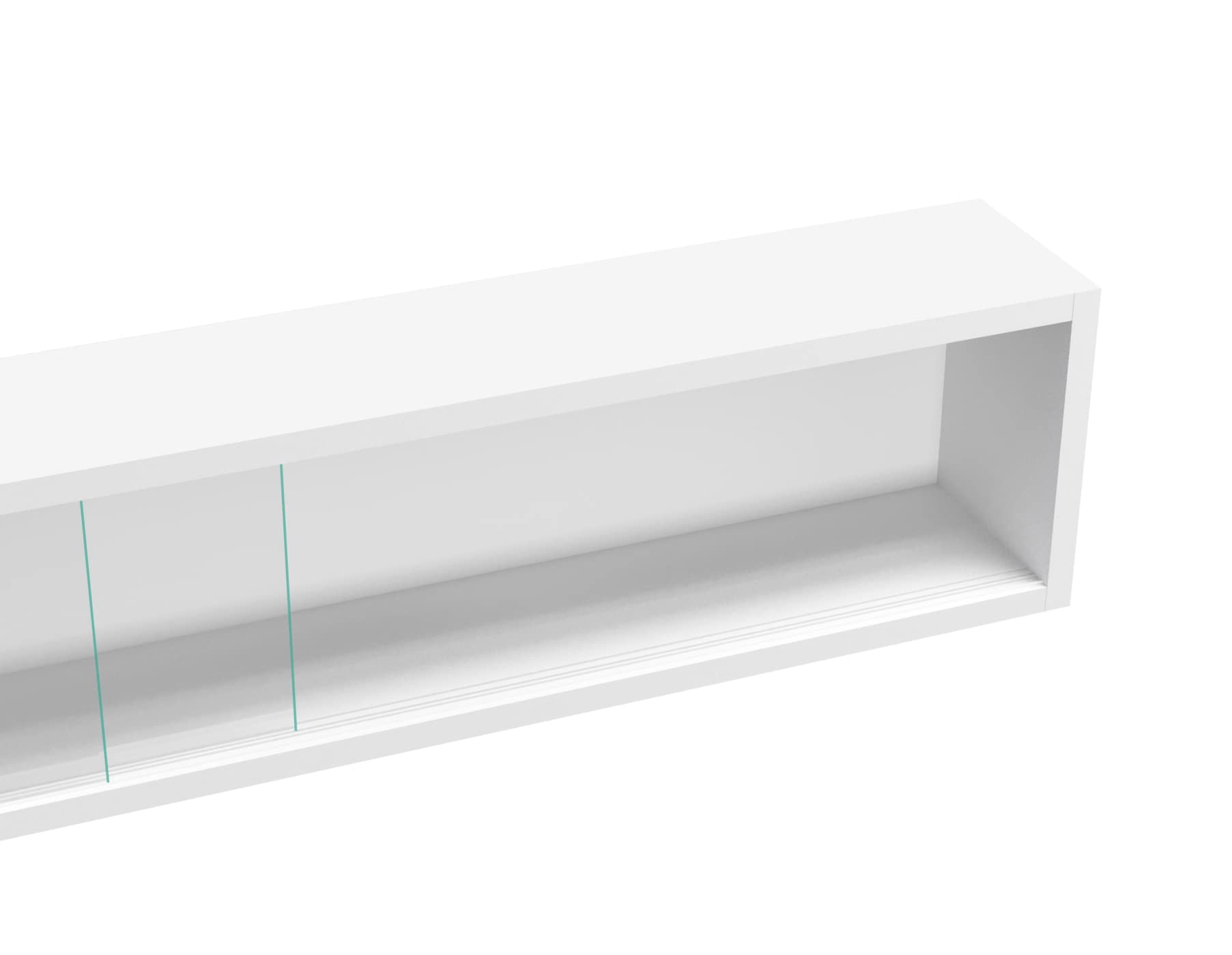 VDD Vitrine Murale Suspendue Debout - Portes coulissantes - 95 x 18 x 12 cm