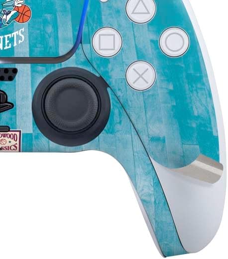 Skinit Decal Gaming Skin Compatible with PS5 Bundle - Officially Licensed NBA Charlotte Hornets Hardwood Classics Design