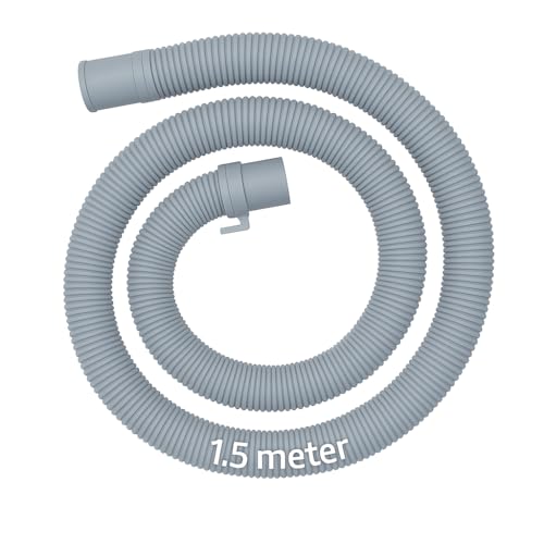 SBD 1.5 Meter easyfit Top load Fully/Semi Load Washing Machine Outlet Drain Waste Water Hose Flexible Hose Pipe| Corrugated Leakagefree Flexible Drain