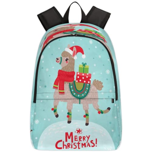 Sac à dos pour ordinateur portable 17,4 L avec motif lama de Noël
