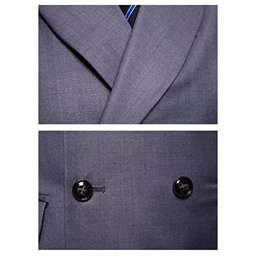 Colete masculino slim fit para casamento, trespassado, terno de negócios, Preto, M