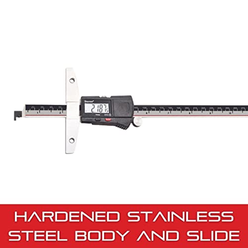Starrett Electronic Depth Gage With Clear, Easily-Read Numbers, Fine Adjustment Thumb Roll And Removable Hook - Quick And Easy Adjustment, 0-12" Range.0005" Resolution - 3753A-12/300 #TOP3