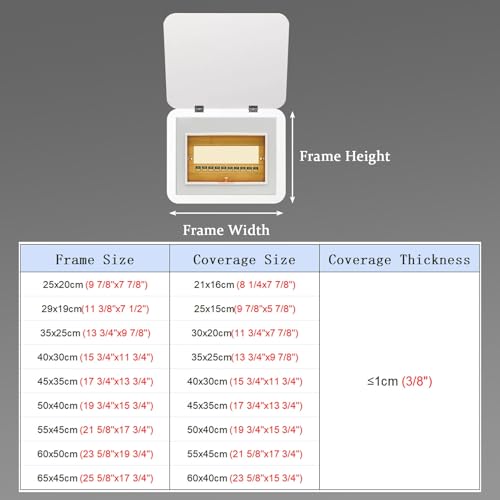 Electl Panel Cover - Hollow Design Breaker Box Decorative Lid, Flip-Up Protective Cover for Living Room & Kitchen, Stylish Electrical Distribution Box Accessory