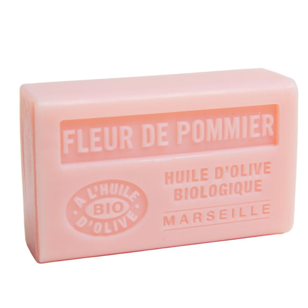 Savon de Marseille - Nourishing French Soap Made With Pure Organic Olive Oil and Shea Butter - Apple
