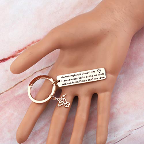 HOLLP Hummingbird Keychain Free Bird Jewelry Humming Bird Lover Keyring Gift for My Love Wishes Jewelry Hope Gift4