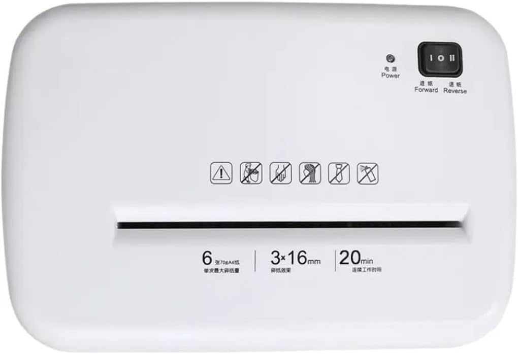 JSEIAJB Shredder Level 4 Secret Single 6 Sheets Lasting 20 Minutes 14L Office and Home Cutting Tools
