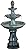 Modern Outdoor Cascading Floor Water Fountain with LED Light 3-Tier Teal Blue Ceramic 46" for Yard Garden Patio Backyard Deck Home Lawn Porch House Exterior Balcony - John Timberland