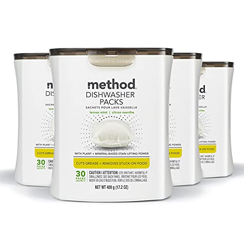 Method Lemon Mint Dishwasher Detergent Packs, 30 Tabs (4-pack)
