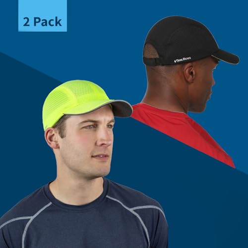 Image of TrailHeads Race Day Men's Running Hat - Lightweight, Quick Dry Mesh Cap with Reflective Accents & Sweatband - Performance Cap