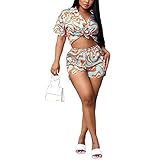Women Casual Two Piece Sets Zebra Print Button Up Shirt Satin Shorts Outfits Satin Silk Pajamas Loungewear Red S