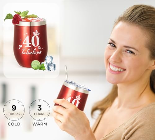 40th Birthday Gifts for Women,Happy 40th Birthday Hamper Basket for Her,Birthday Gifts for Women Turning 40 Year Old,Unique 40th Pamper Box Gifts Presents Ideas for Female Wife Best Friends Sister - Image 2