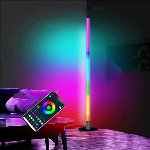 Lámpara de pie LED de empalme inteligente con 360 modos de escena de color