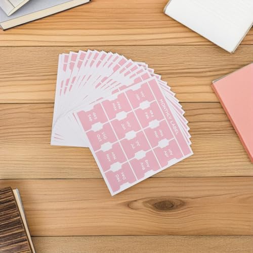 Índice de adhesión mensual de 15 hojas, separadores funcionales rosas para cuadernos 5