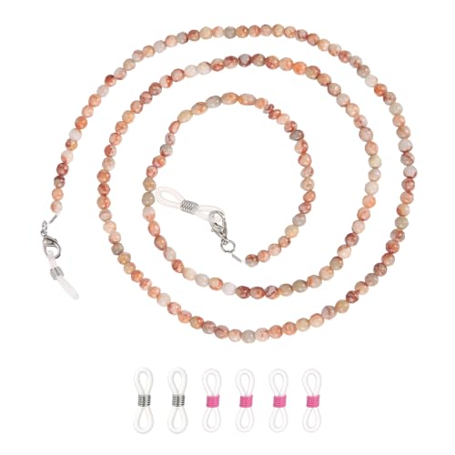 Cordon pour lunettes de soleil en cristal rose accessoire été bohème