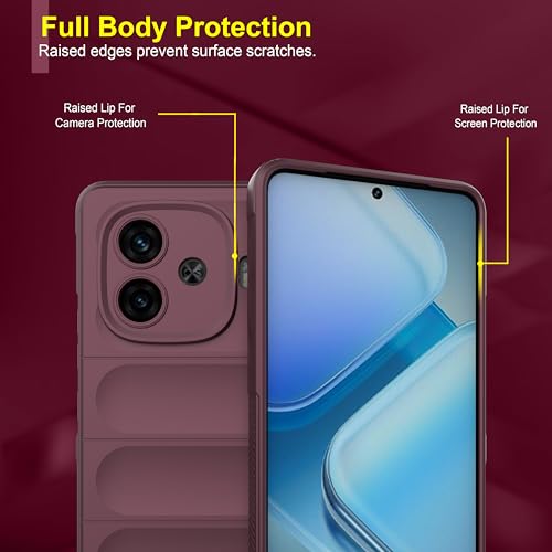 Image of amazon basics Back Case Cover for iQOO Neo 10R | Compatible for iQOO Neo 10R Back Cover | Liquid Silicon Magic Case with Camera Protection | Plum