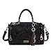BUKESIYI Femme Sac bandouliere Sacs a main Petit Cuir Sacs Menotte Sacs épaule Sacoche Mode CCFR77152 Noir