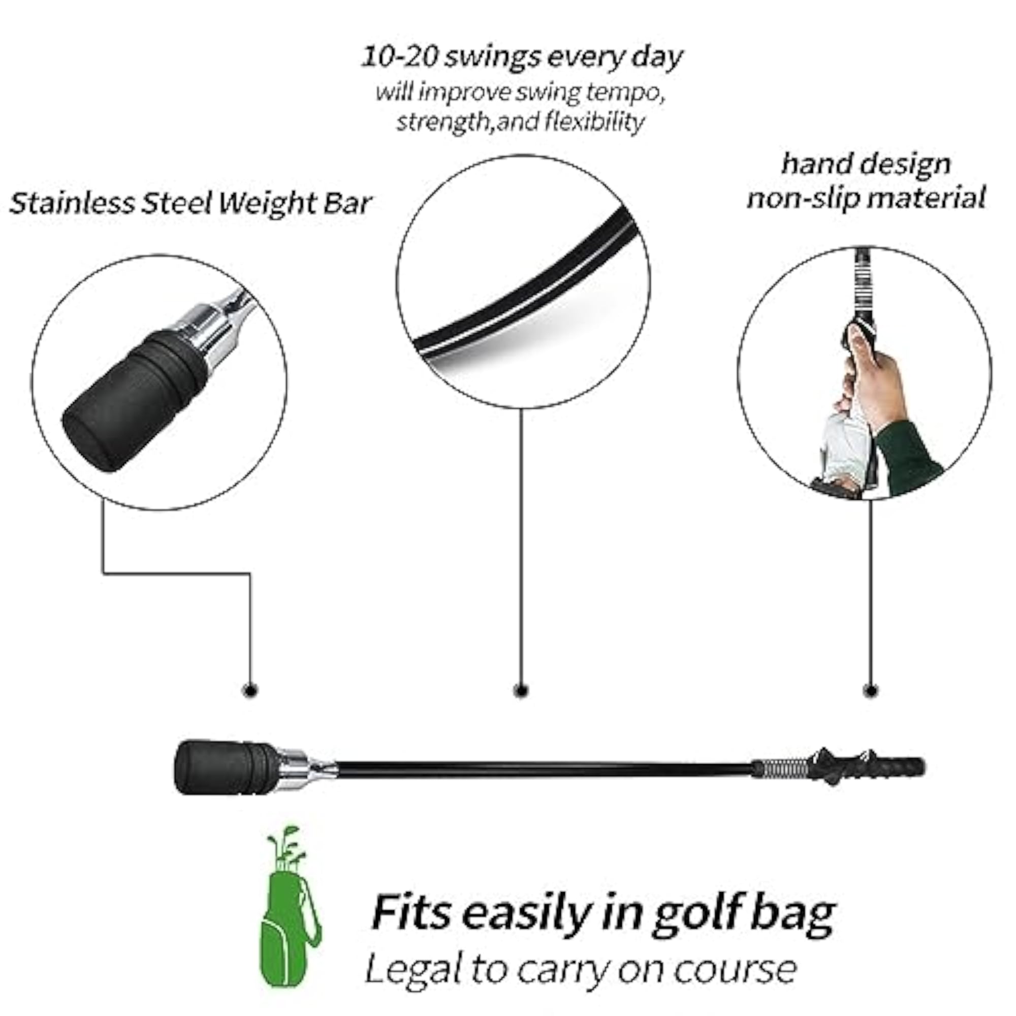 Golf Swing Trainer Warm Up Rod for Speed Training
