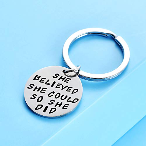 Malyunin CL0042 Pack Of 3 She Believed She Could So She Did Graduation Inspirational Charm Women Best Friend Family Jewelry thumb #4