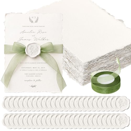 ForraFun 50 Set Wedding Invitations Kit Bridal...