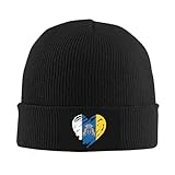 Gorro cálido de Invierno Unisex, Bandera de España Océano Islas Canarias Gorros de Punto Gorros cálidos de Invierno Gorros Unisex Gorros de Punto Gorro de Punto Gorro de Moda