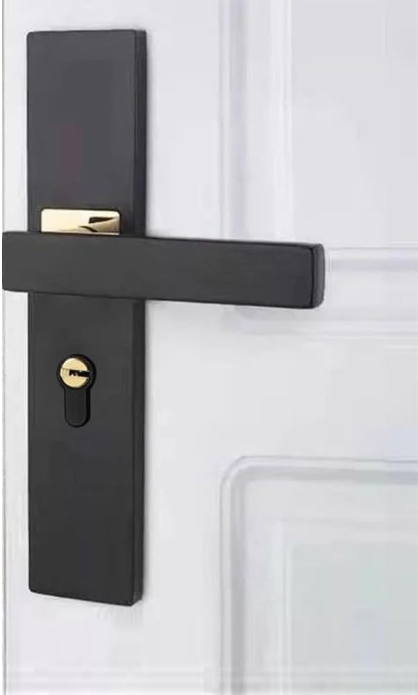 Mute Door Lock Anti-Theft Metal Door Security Lock Split Handle Door Knobs Lock with Keys Security Entrance for Bedroom Bathroom