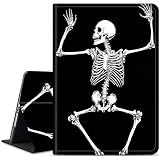 Dikoer for Samsung Galaxy Tab A7 Lite 8.7 Inch 2021 (SM-T220/T225/T227) Tablet Case, Multiple Viewing Angles & Kickstand Back Case Drop Protection Smart Cover, White Skull