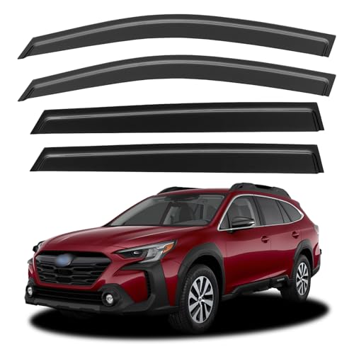Image of Window Visors Rain Guards Shield for 2020 2021 2022 2023 2024 2025 Subaru Outback, Out-Channel Window Vent Wind Deflectors Visors Shades for 20-25 Outback