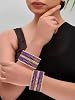 Jewar Mandi Indian Bollywood Bangle Bracelet Set for Women – 24 Piece (2 Dozen) Multicolor Alloy Gold Tone Stacking Jewelry for Weddings, Parties, Festivals & Gifts (Purple, 2.10) #1