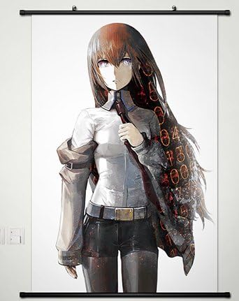 Steins Gate Póster de pared para decoración del hogar, diseño de anime y cosplay, pintura de tela, Makise Kurisu, 23.6 x 35.4 pulgadas - 079