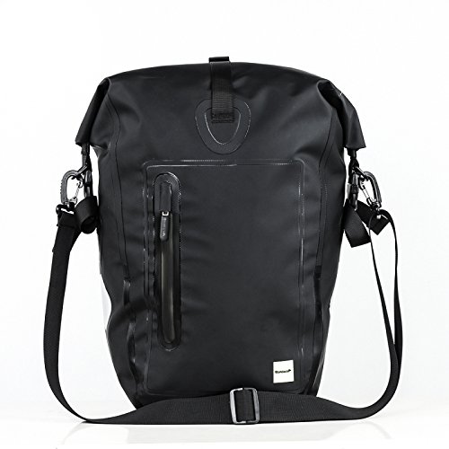 Upanbike Vélo Sac de porte-bagages arrière de VTT de vélo 25L étanche en PVC sacoche de coffre Lot Sac, Full Black