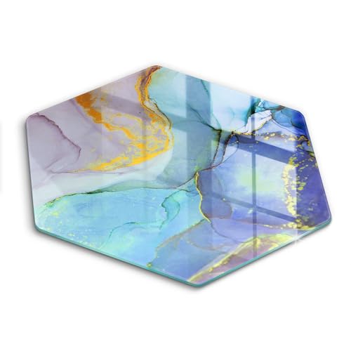 Planche à découper induction 40cm protège-plaque cuisson verre hectagonale résistant - 2