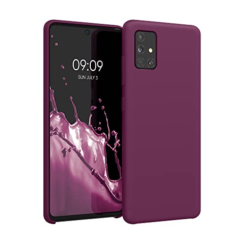 kwmobile Case Compatible with Samsung Galaxy A51 Case - TPU Silicone Phone Cover with Soft Finish - Bordeaux Violet
