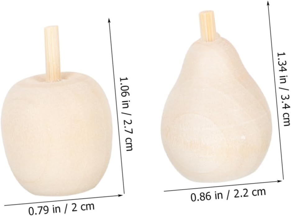 120個 木製フルーツオーナメント 塗装されていない Diy フルーツ 子供の未完の果物 キッズ Diy フルーツ おもちゃ 人工梨