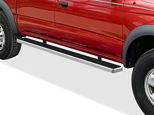 APS (304 Stainless Steel Polished Silver 6 inches Running Boards Side Bars Side Steps Compatible with Toyota Tacoma 2001-2004 Double Crew Cab