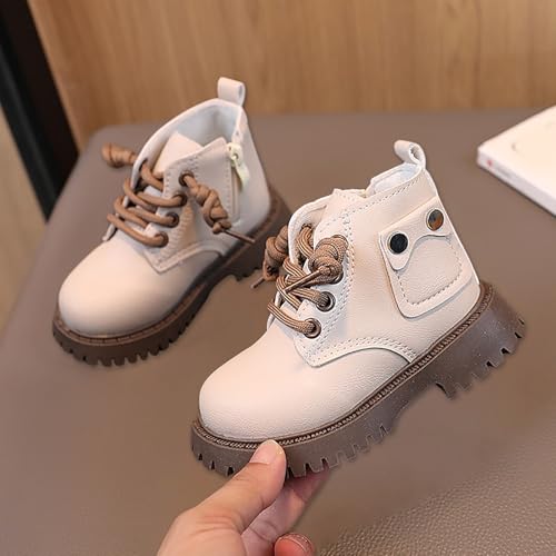 IWIHMIV Girls Short Boots Boys Riding Boots Comfortable Outdoor Soft Sole Non Slip Hiking Ankle Short Booties3