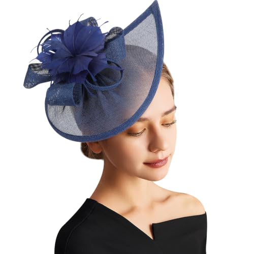 Image of DRESHOW Women Fascinator Hats Tea Party Hat Vintage Pillbox Hat Headband for Cocktail