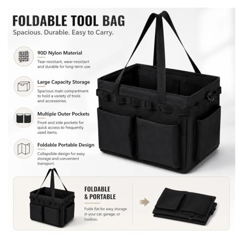 Bolsa herramientas coche y cubo de basura plegable impermeable 4
