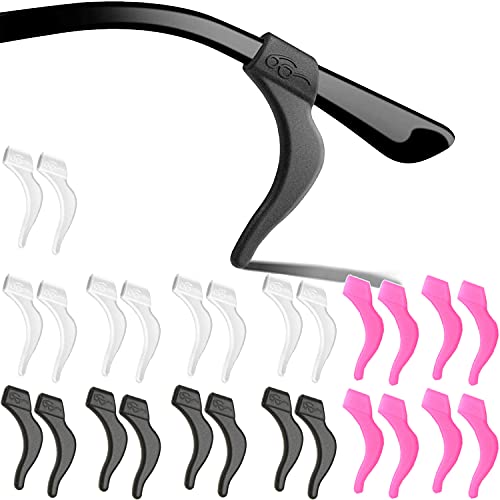 Image of MOLDERP Glasses Ear Grips, 20 Pairs Kids And Adults Glasses Anti-Slip, Silicone Elastic Eyeglasses Temple Tips Sleeve Retainer, Prevent Eyewear Sunglasses Spectacles Glasses Slipping (Mix-Roes, L)