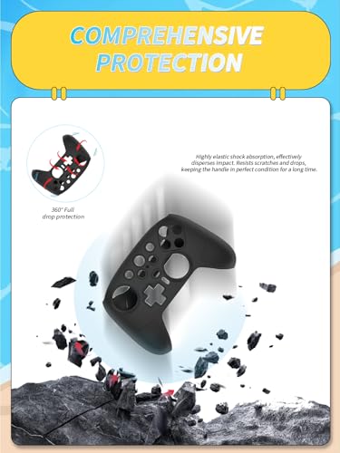 Cover for 8Bitdo Ultimate 2 game controller, yystao Protective Silicone Case compatible with 8Bitdo Ultimate 2, with Enhanced Grip and All - Round Protection,Black - Image 4
