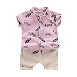 FEITONG Infant Baby Boys Clothes Set Cartoon T-Shirt Tops+Shorts Summer Outfits Set for 1-4Years Toddlers