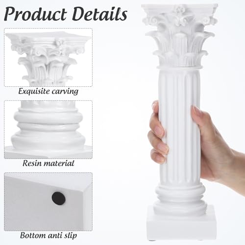 Sculpture pilier grec antique porte-bougie élégant pour table - 4