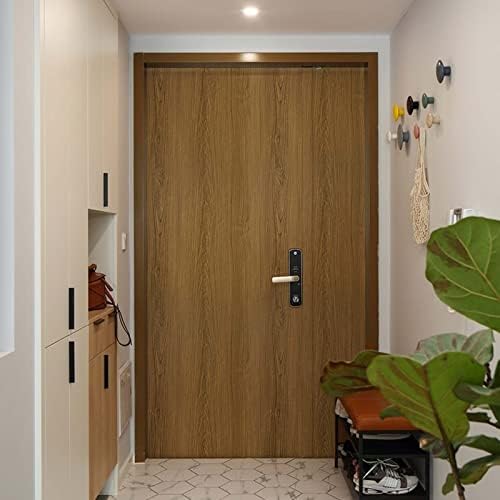Hode Sticky Back Plastic 30X300cm Wood Yellow Self Adhesive Wallpaper Furniture Sticker Peel and Stick Brown Vinyl Film Roll for Shelf Liner Wall Waterproof Retro Style