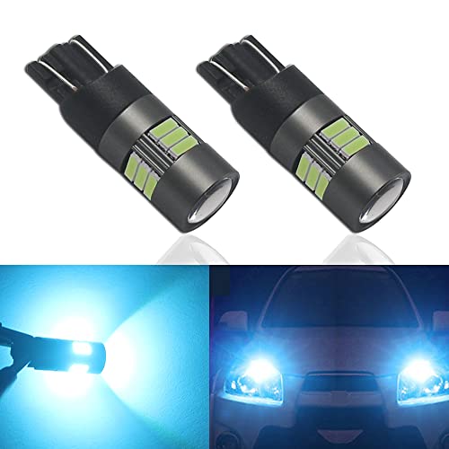 Eseastar 501 T10 LED Ampoules Bleu Glacier 12V-24V W5W 194 168 161 12961 Extrêmement Lumineuses pour Feux Latéraux Feux de Recul et éclairage de Plaque D'immatriculation Cover