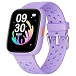 BIGGERFIVE Smart Watch for Kids No APP No Phone Needed, 1.8" Fitness Tracker Watch Pedometer, Sleep Monitor, IP68 Waterproof, Step Counter, Puzzle Games for Girls Teens 5-16, Lilac