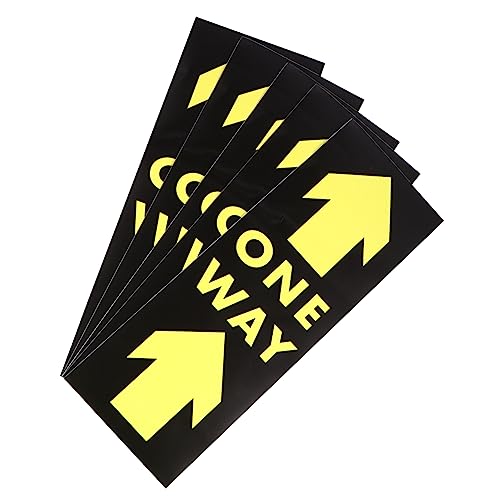 SEWACC 5pcs Arrow Marker Stickers Social Distancing Sign for Floor Waterproof Directional Arrow Stickers for Home Office