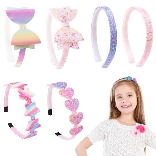 GDLPZM - Girl's toddler headband 3-15 years old pink headband, cute princess bow headband hair accessory, hair clip, beautiful girl's daily wear and various party hair accessories